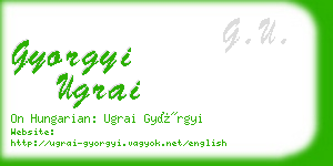 gyorgyi ugrai business card